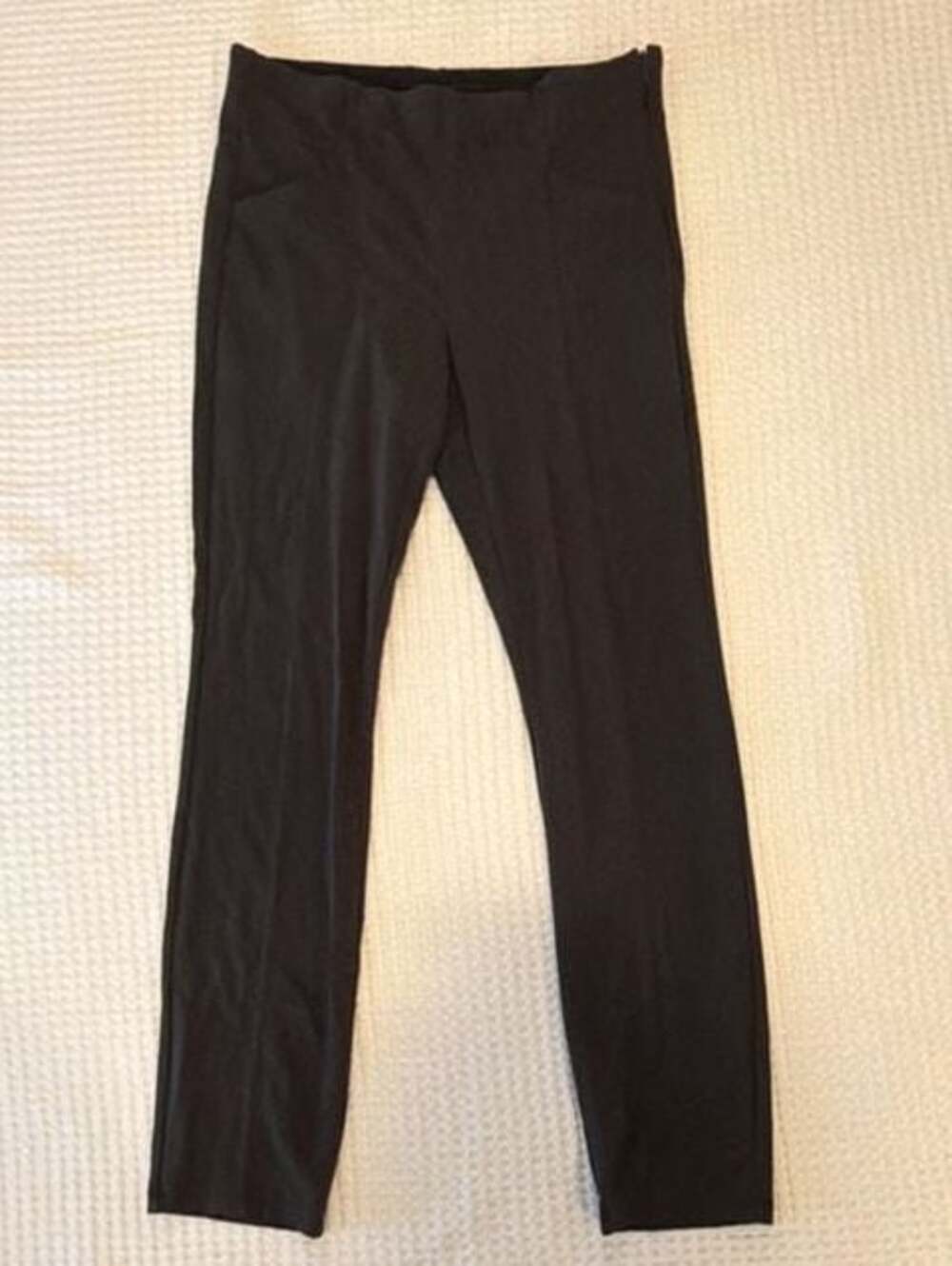 Athleta High-Rise Dark Gray Ponte Knit Slim Leg Pant with Zippered Back Pockets
